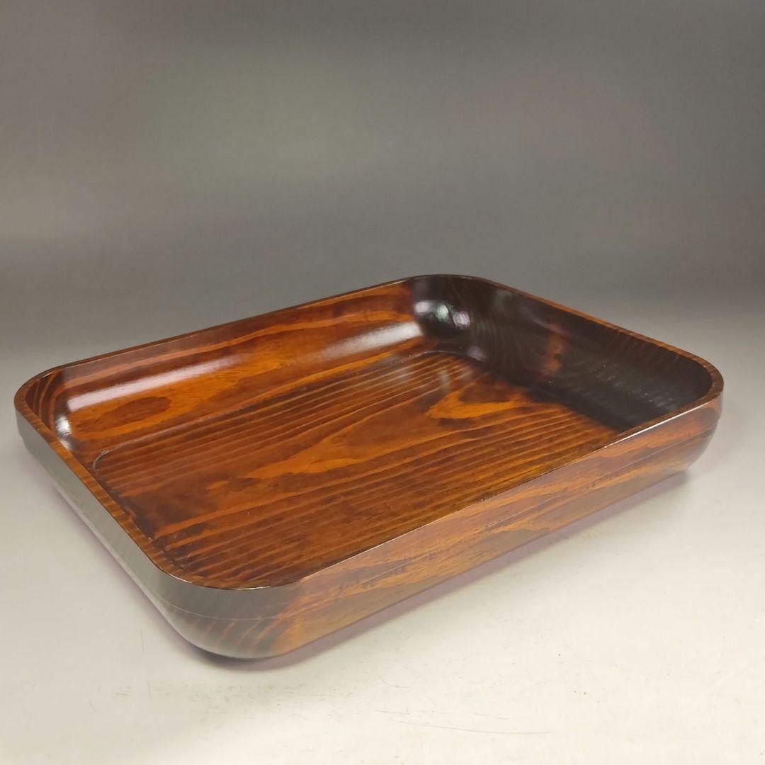 ウ291 煙草盆『木芸家　田中重希』『松行李蓋皿　莨盆　共箱』茶道具