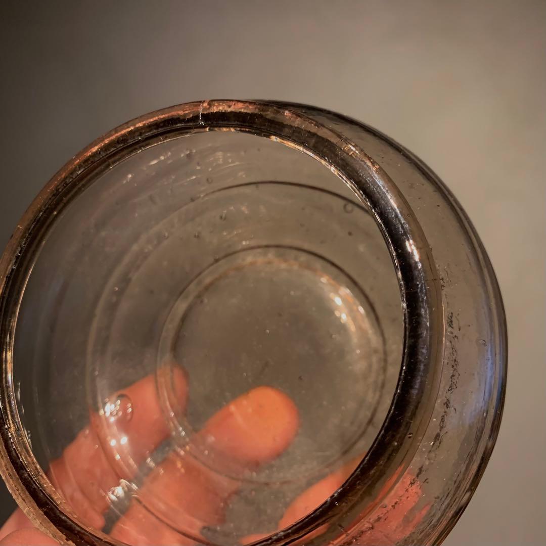 ガラス 塩笥形 小壺 キャンディポット 古道具 アンティーク