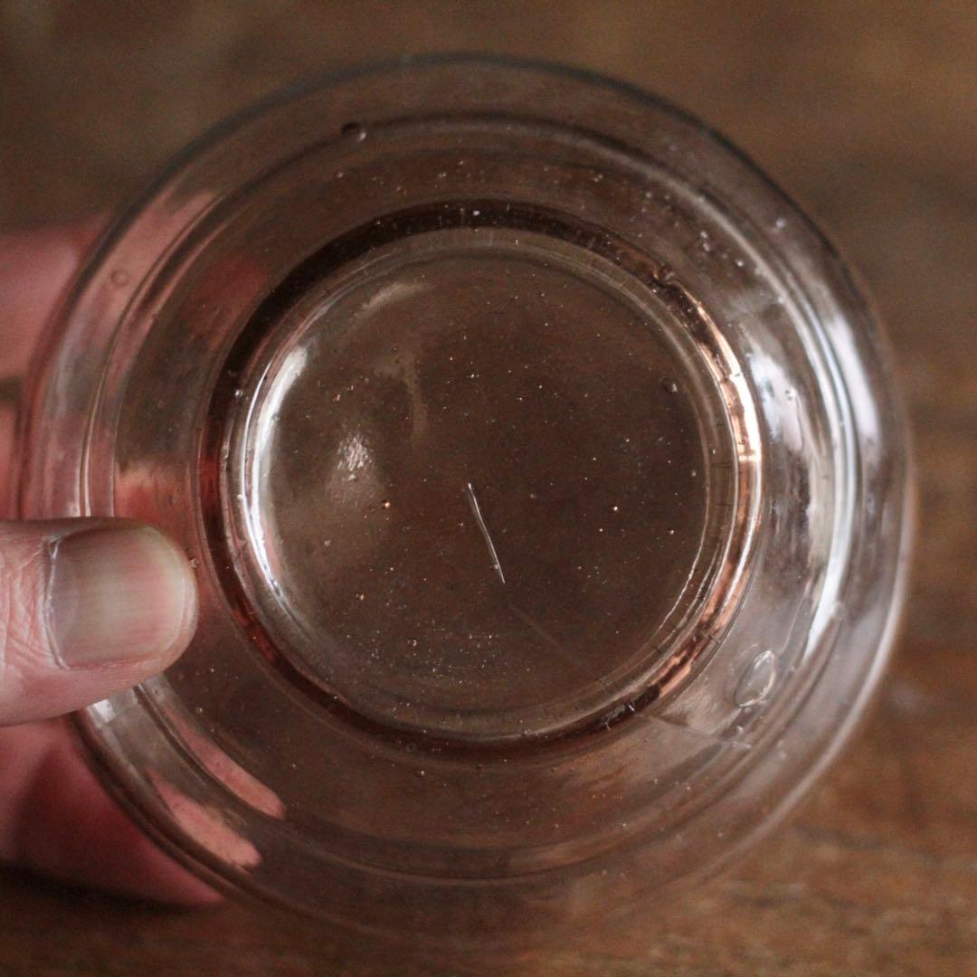 ガラス 塩笥形 小壺 キャンディポット 古道具 アンティーク