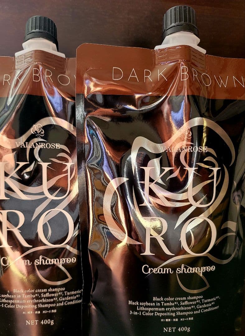 【２個セット】VALANROSE ダークブラウン クリームシャンプー 400g