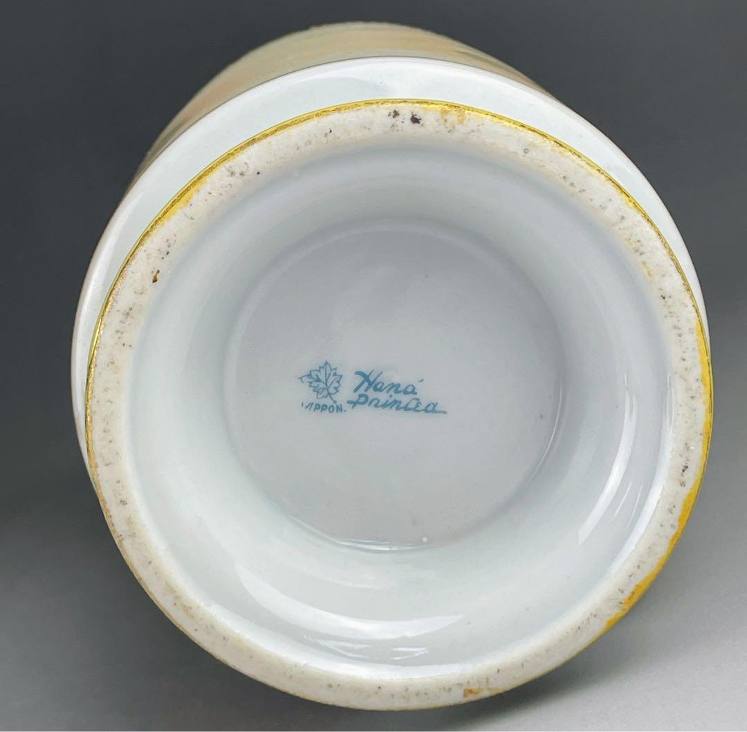 【希少】オールドノリタケ アールヌーボー 薔薇紋花瓶 モールド 金彩 ばら