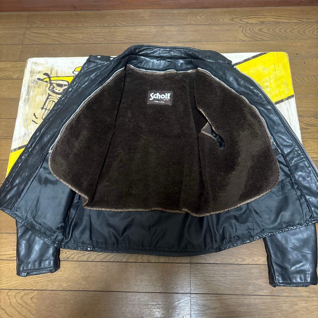 美品‼️schott641 42インチシングルライダース インナーボア付