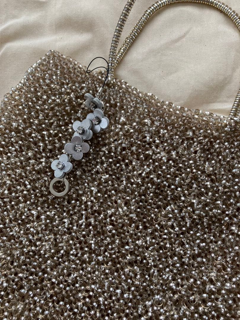 アンテプリマ ANTEPRIMA ワイヤーバッグ ゴールドラージ　ストラップ付き