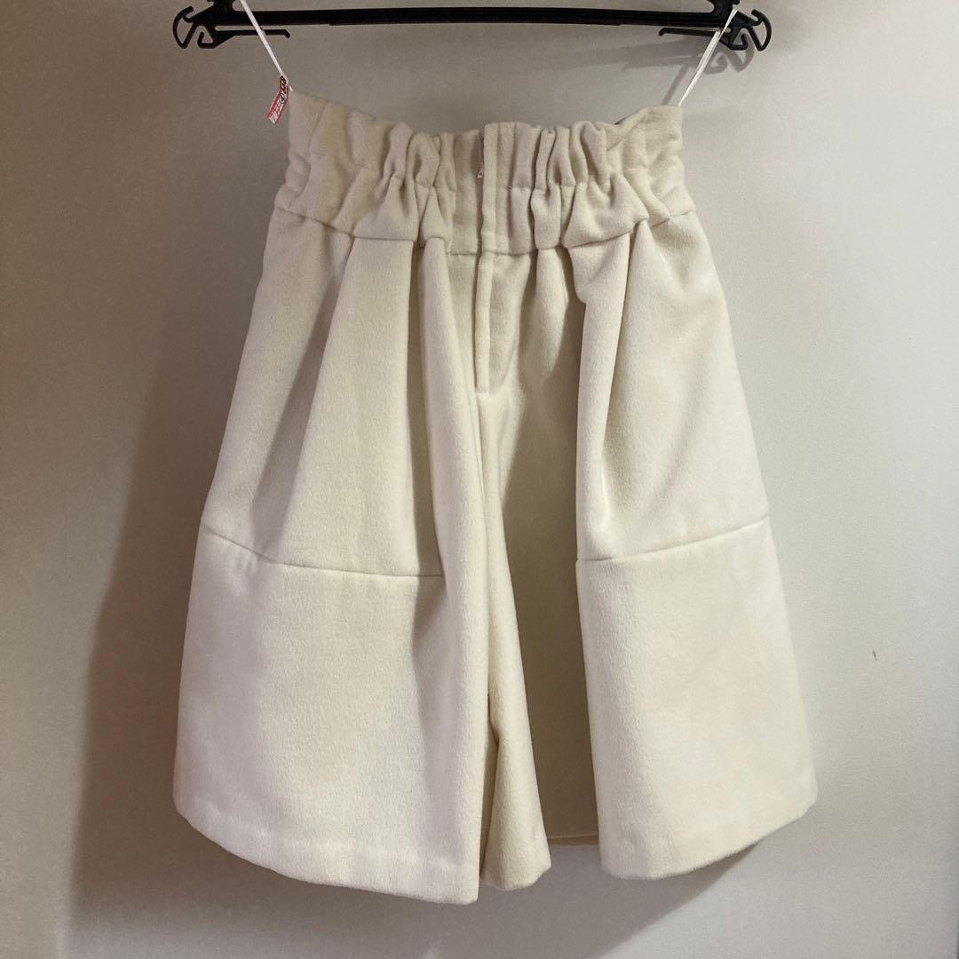 セブンテン バイ ミホカワヒト ハイウエストフレアキュロット　白　XS