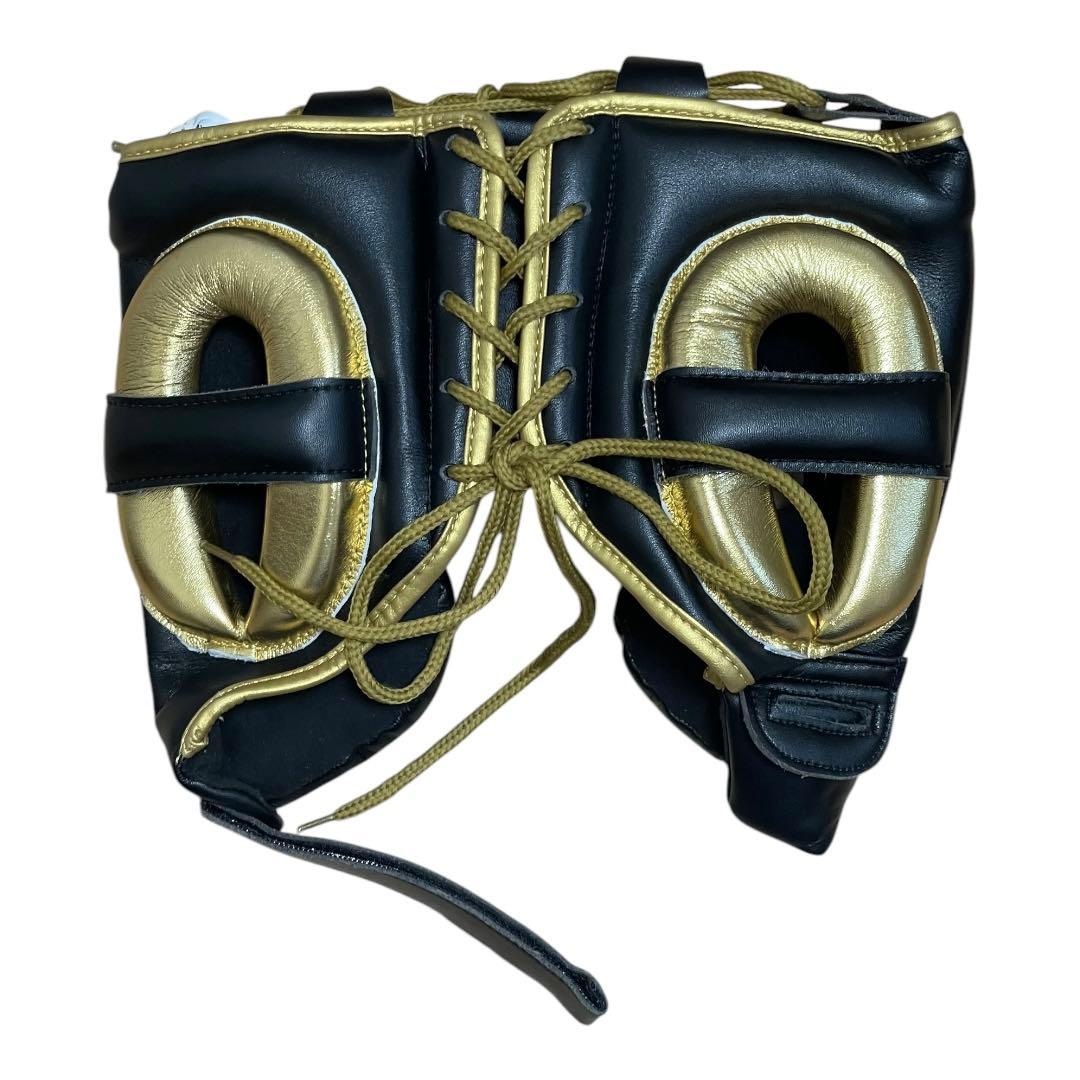 【美品】アディダス ボクシング PRO ヘッドギア ブラックｘゴールド Mサイズ