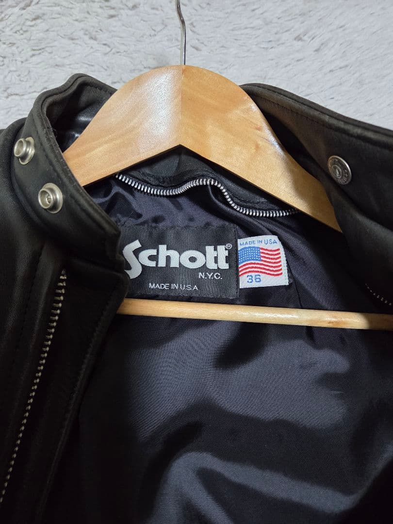 schott 641 シングルライダースジャケット36