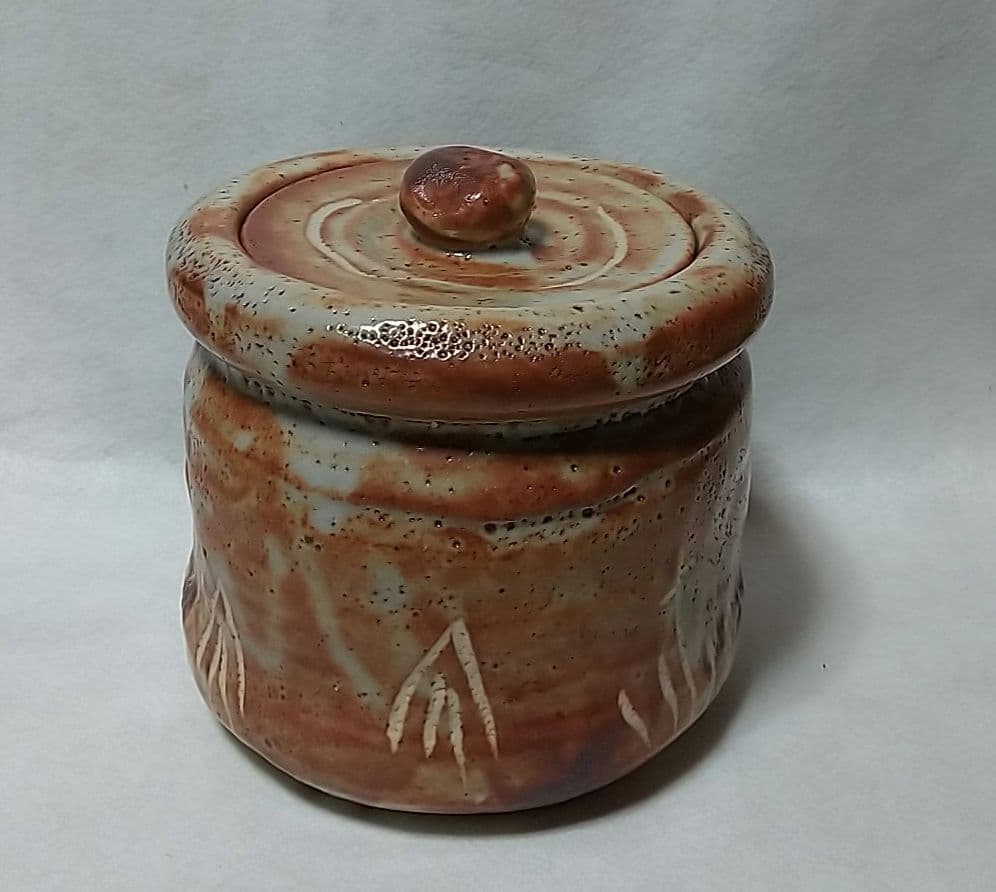 山十窯 加藤光右衛門 鼠志野 志野 水指 共箱 茶道具