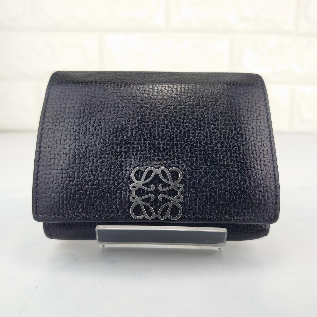 【ちょこ様用】ロエベ　Wホック　三つ折り財布（箱・内袋付き）　1202