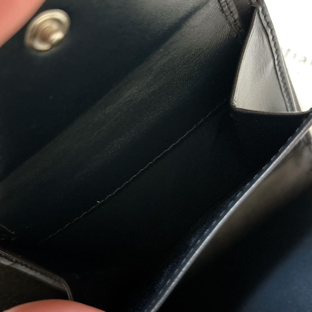 クリスチャン ディオール トロッター柄 二つ折り財布　ネイビー