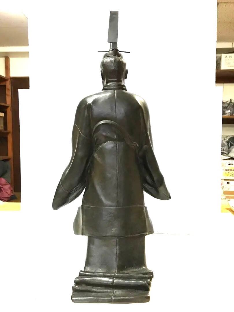 [高秋作]銅製:貴人像置物