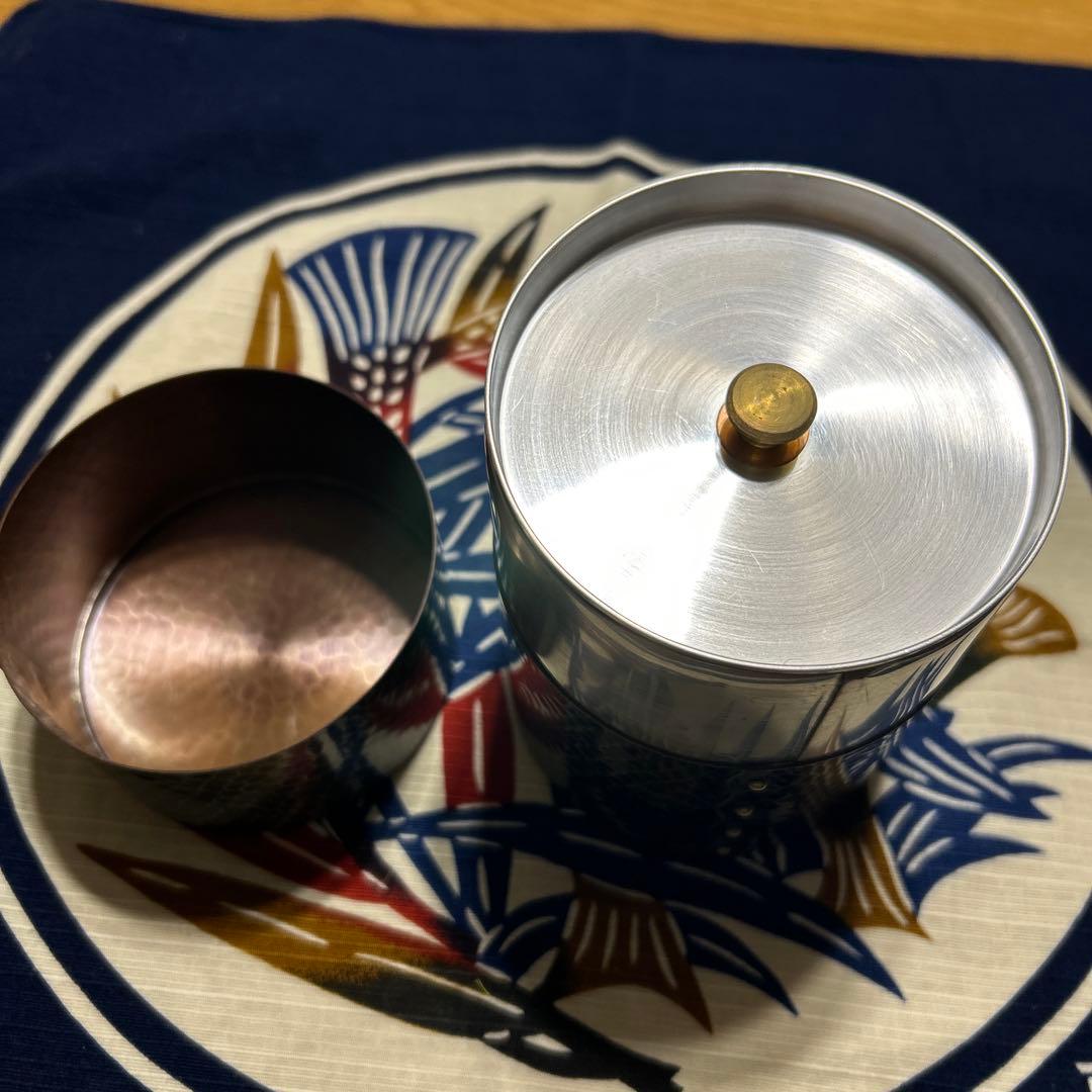 銅製茶筒　鎚起銅器