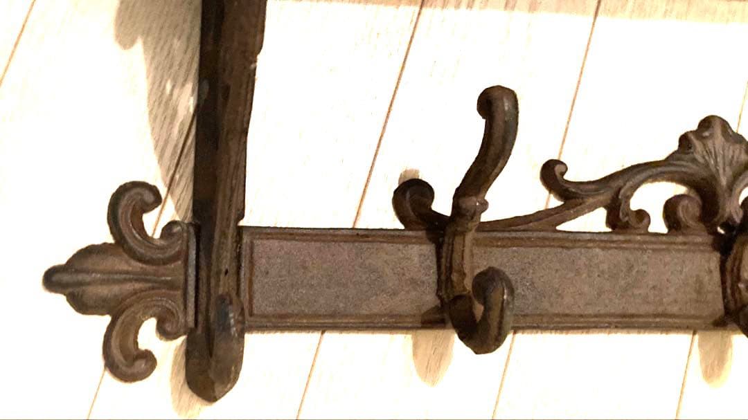 【レア】ヴィンテージ フレンチカントリー　ウォールシェルフ　フック付き