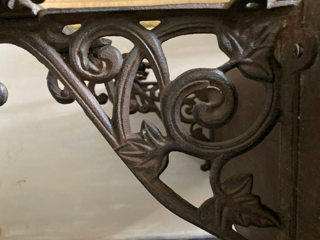 【レア】ヴィンテージ フレンチカントリー　ウォールシェルフ　フック付き