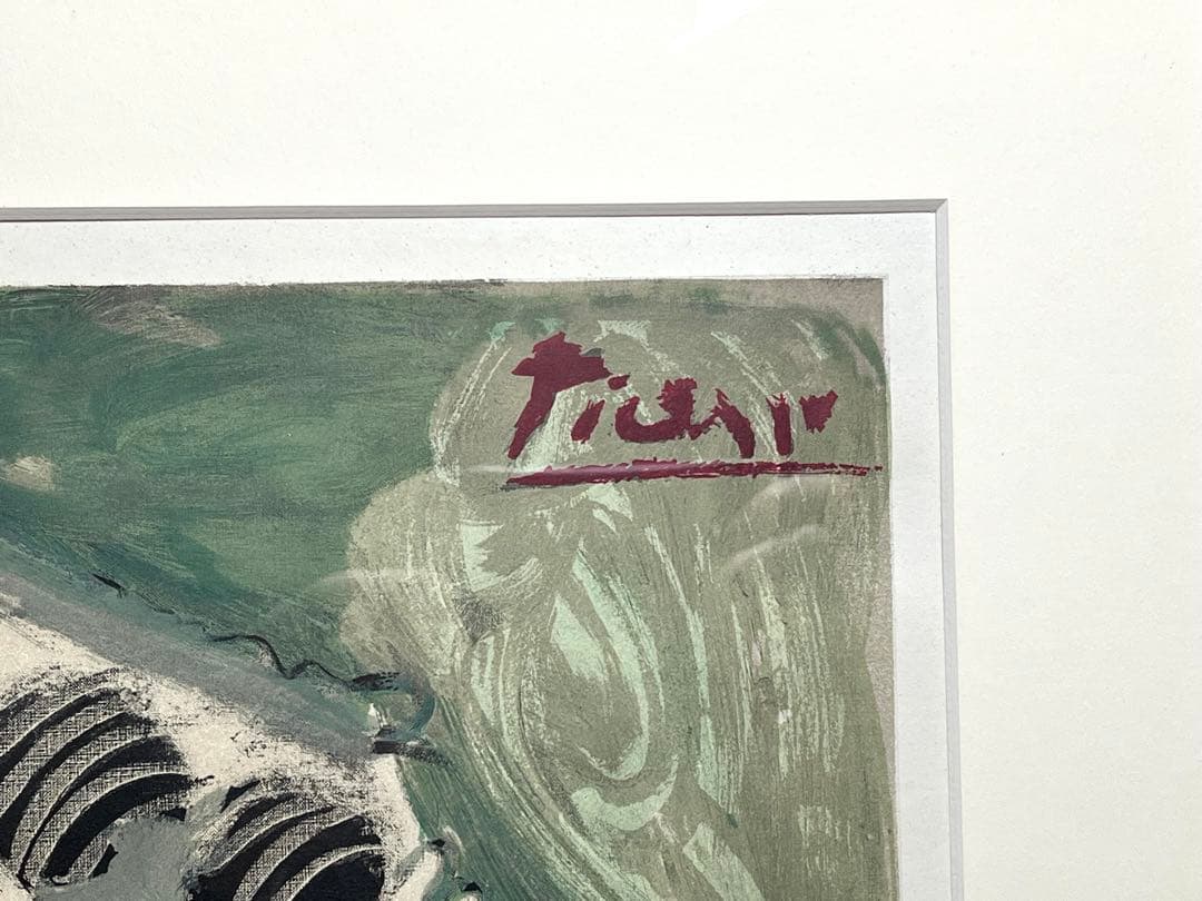 パブロ・ピカソ 顔 リトグラフ ムルロ工房 アンリ・デシャン 真作保証 / 良品