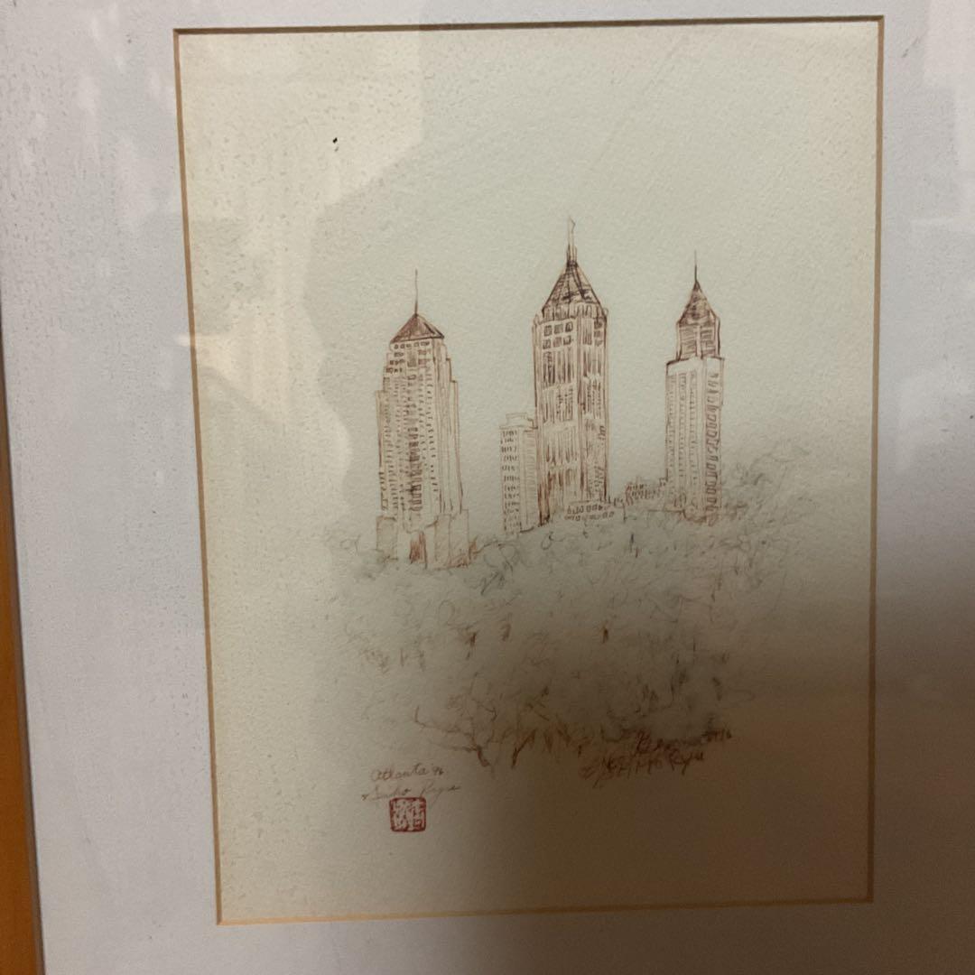 作者不詳 木版画 風景画 アトランタ 96 リュウセイホウ