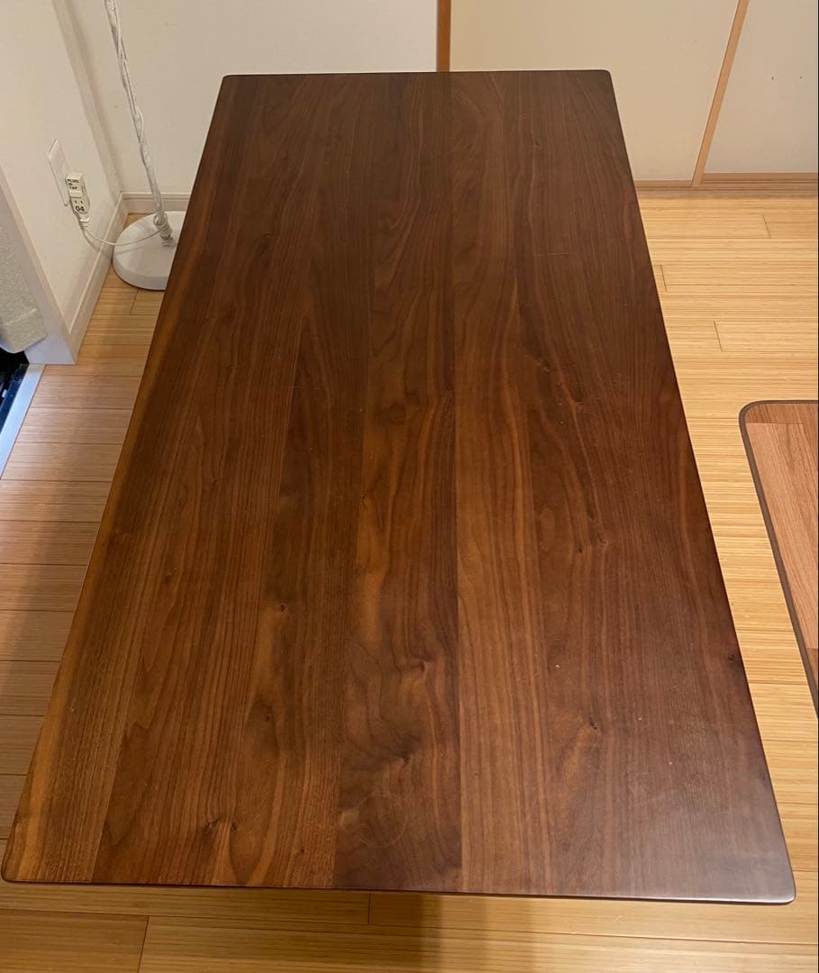 【送料込み】無印／リビングでもダイニングでもつかえるテーブル２・ウォールナット材
