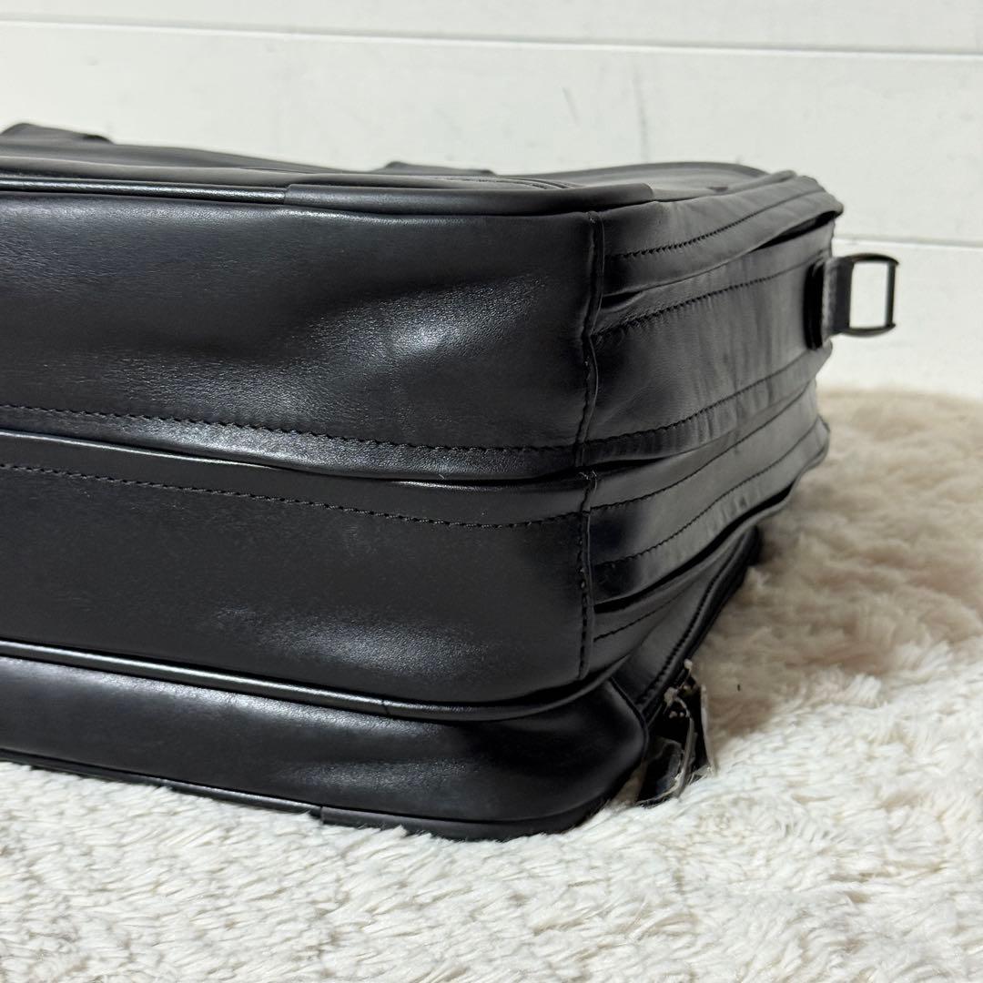 未使用✨ゼロハリバートン　レザー　ビジネスバッグ　ブラック　大容量　2way