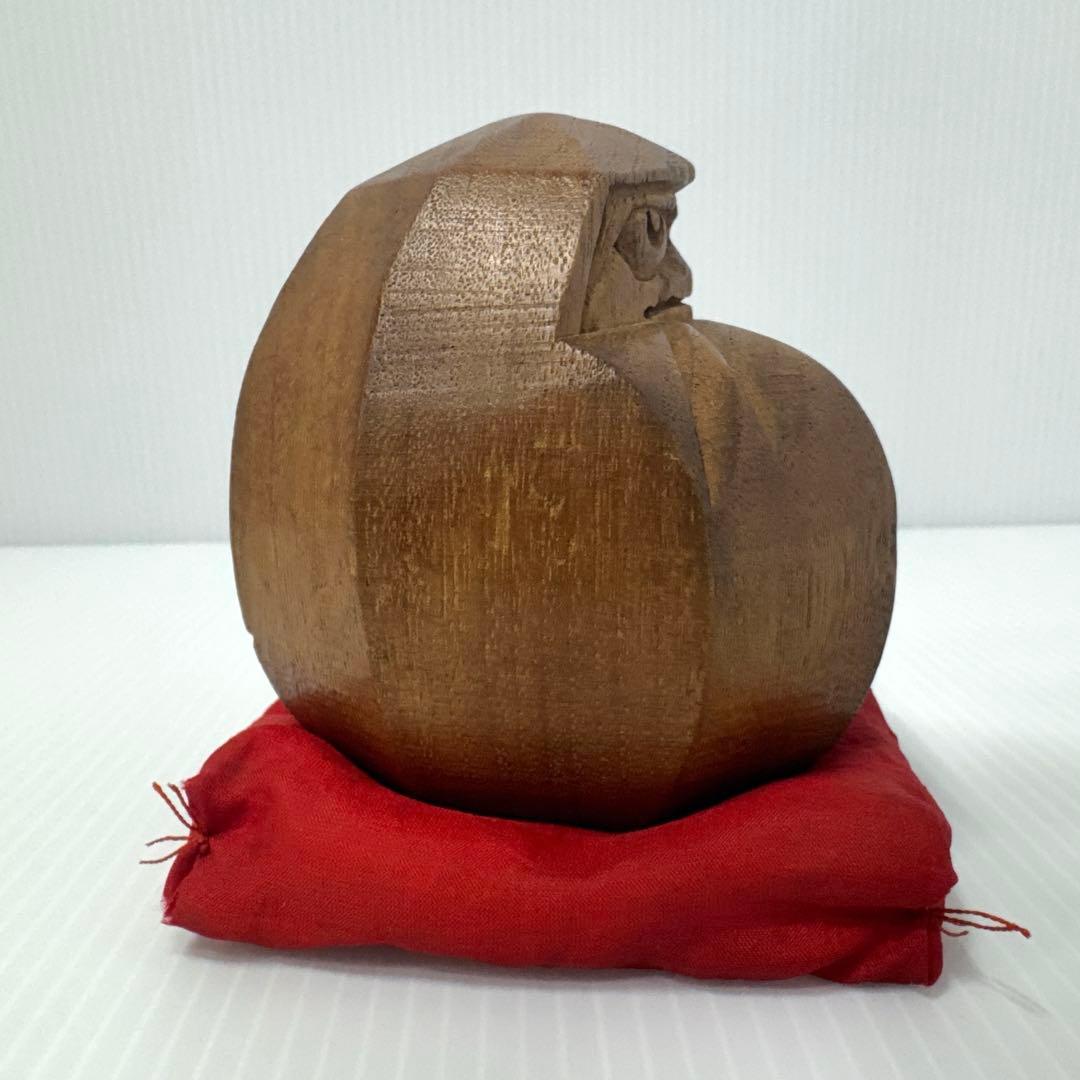 讃岐一刀彫宗家 山中象堂 達磨 だるま 置物 木地 箱無し