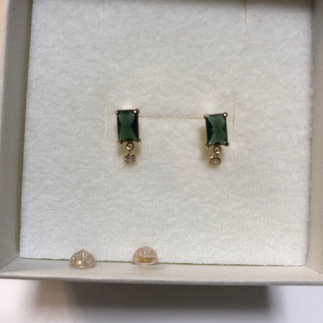 グリーンクォーツ テイクアップ ピアス