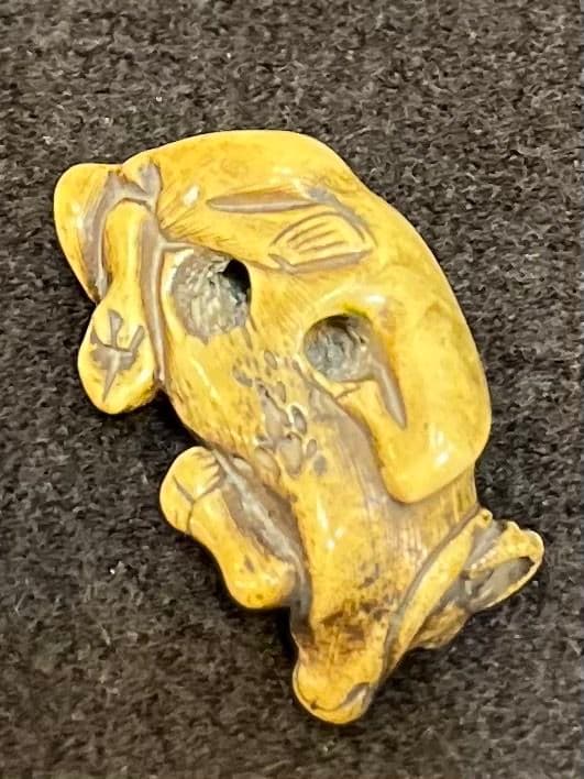 アンティーク 水牛の根付け　骨董