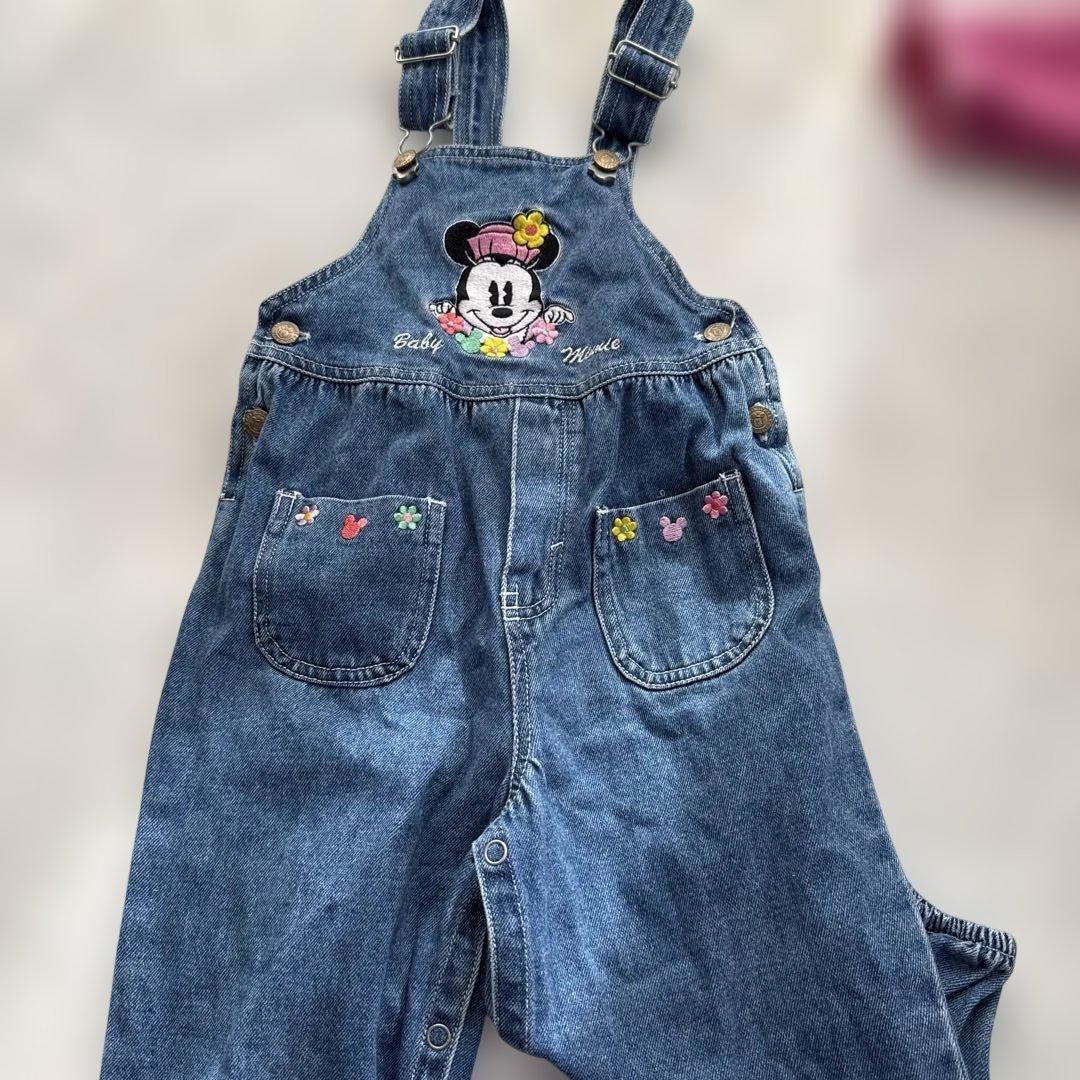 ミニー・マウス カーディガンとオーバーオールセット