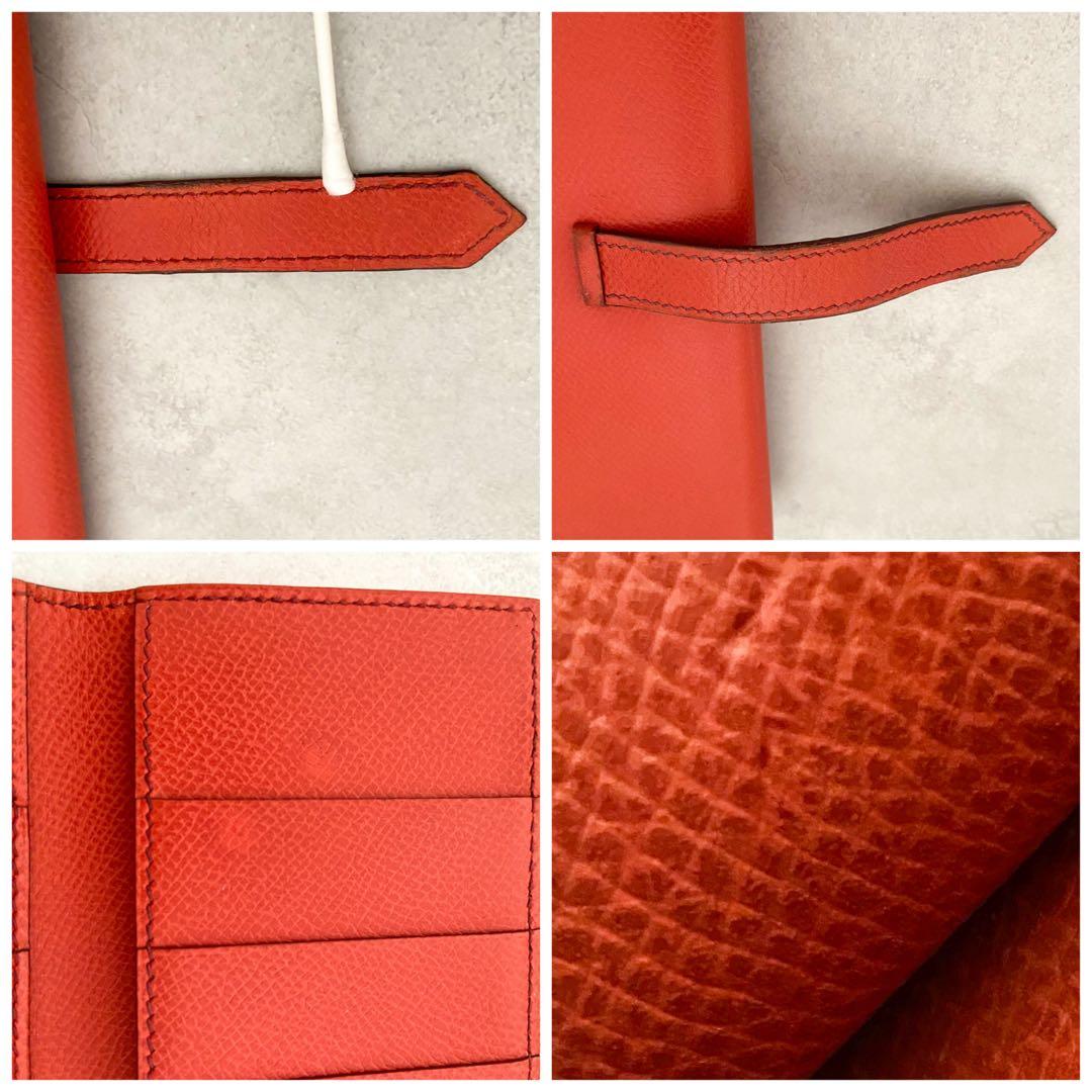 HERMES エルメス ベアン クシュベル シルバー金具 □C刻印 三つ折り財布
