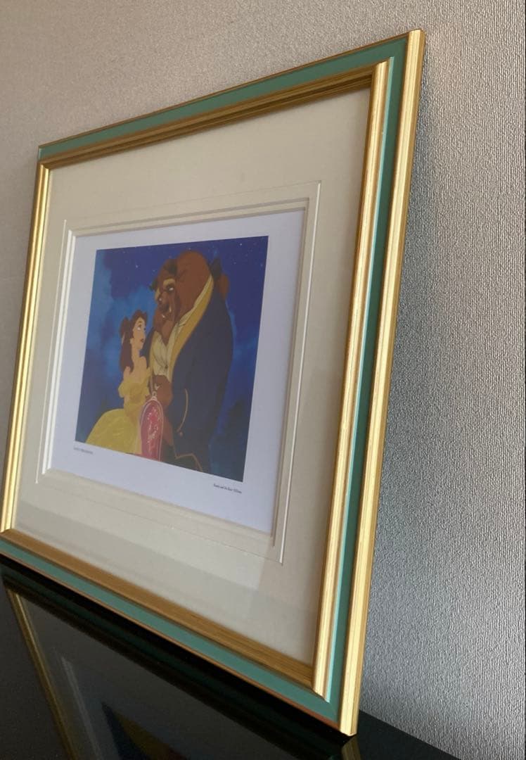 美品　Disney ディズニー　美女と野獣の絵　額装