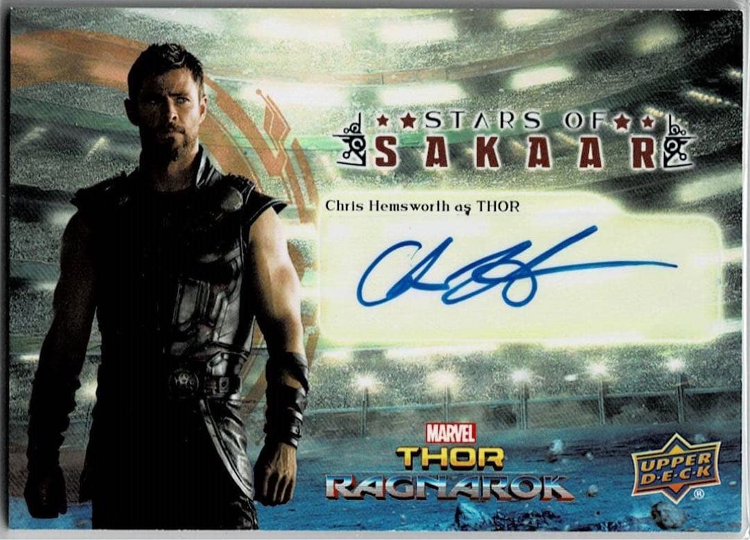 クリストファー・ヘムズワース ソー Marvel直筆サインカード マーベル