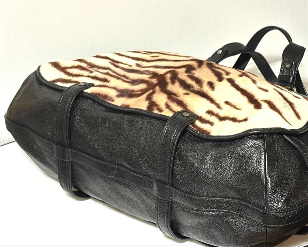 未使用近■ セリーヌ CELINE ハラコ2way アニマル柄 バッグ