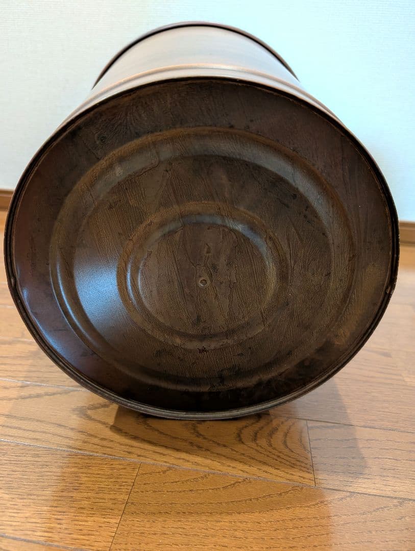 アラスメタル社製　灰取りバケツ大　アンティーク アッシュコンテナ