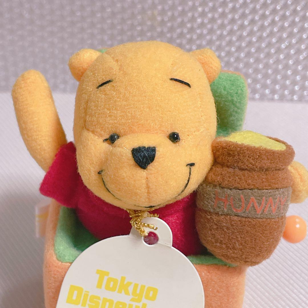 東京ディズニーランド　くまのプーさん　ぬいぐるみ　手回しオルゴール　インテリア