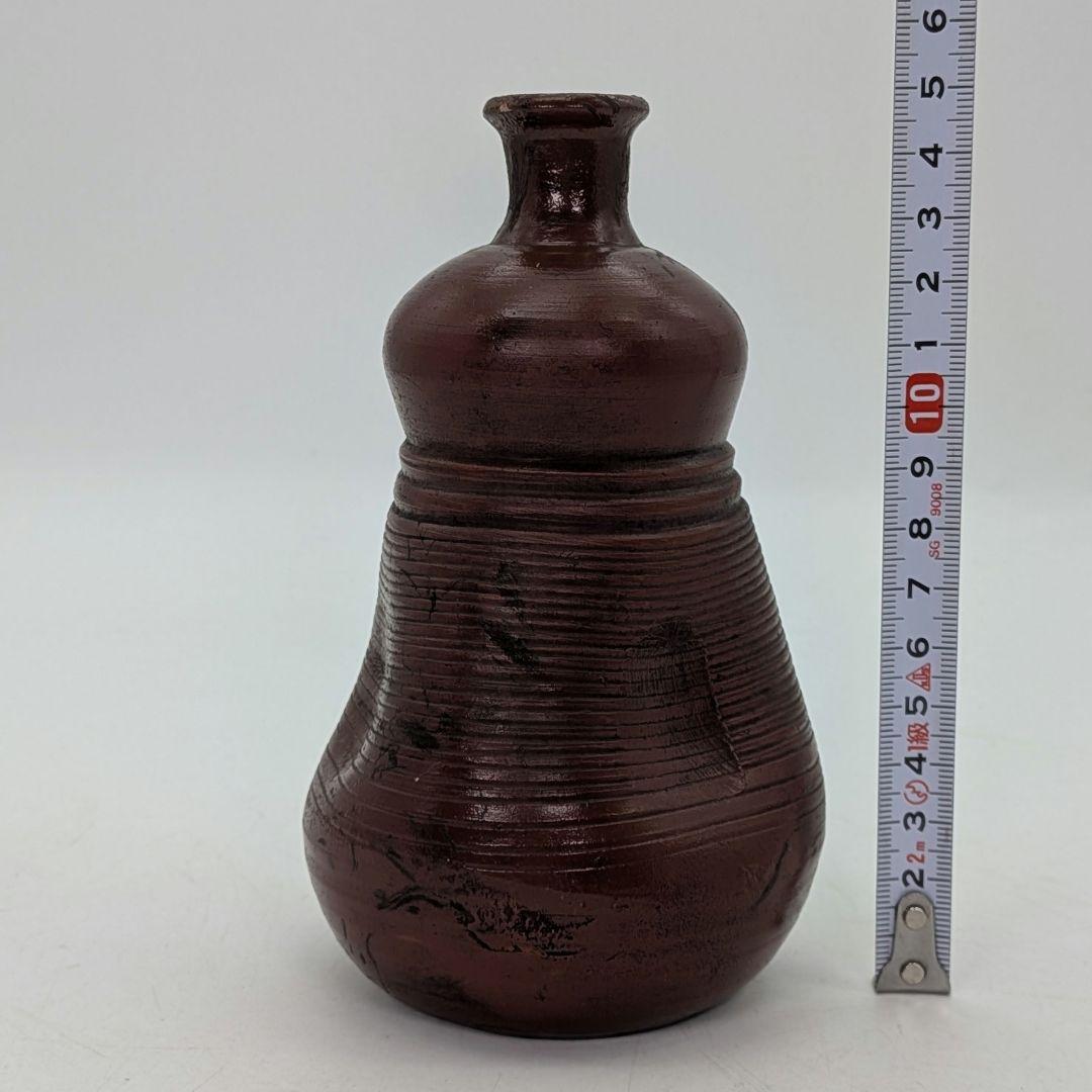 江戸末期 古備前 三方徳利 合箱合布 人形徳利 とっくり 一輪挿し花入 備前焼