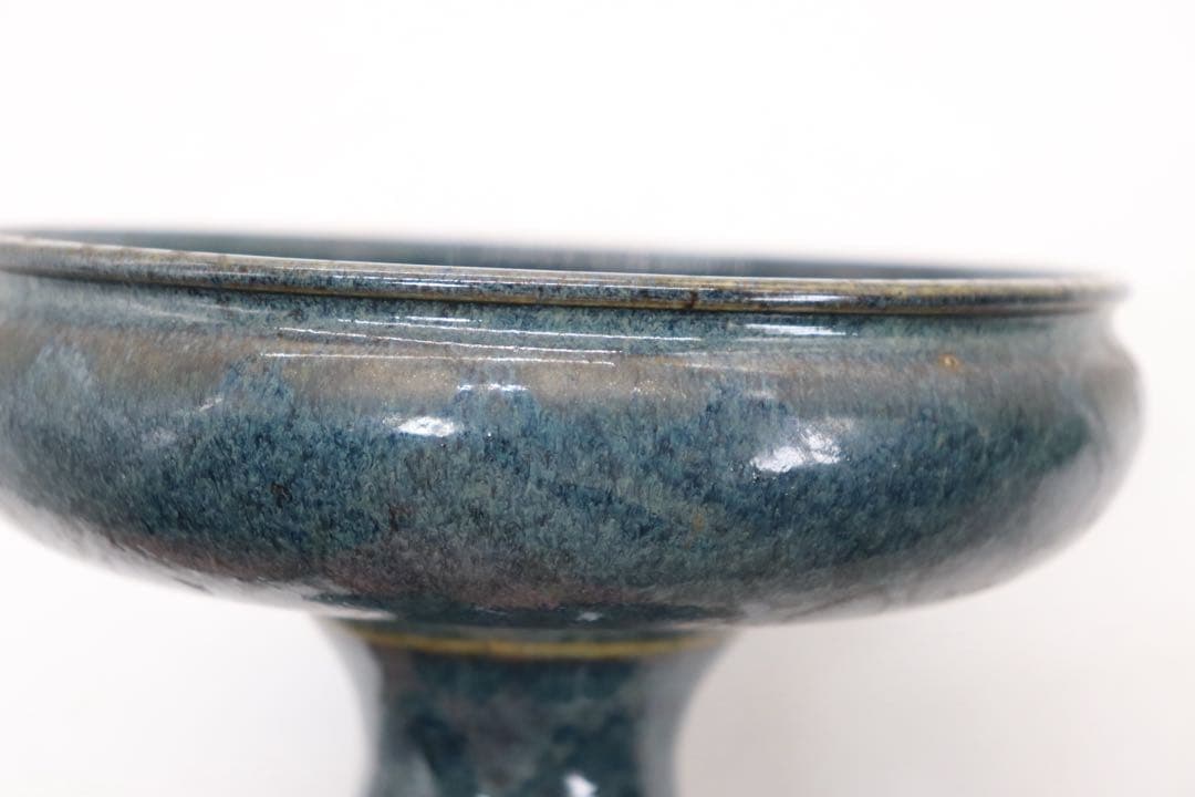 中国　清時代　鈞釉筆洗　送料込み250707