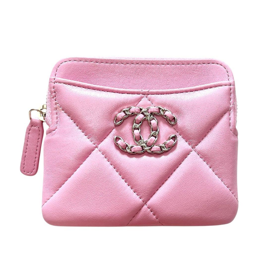 【未使用】CHANEL マトラッセ ピンク ラムスキン ケース ココマーク