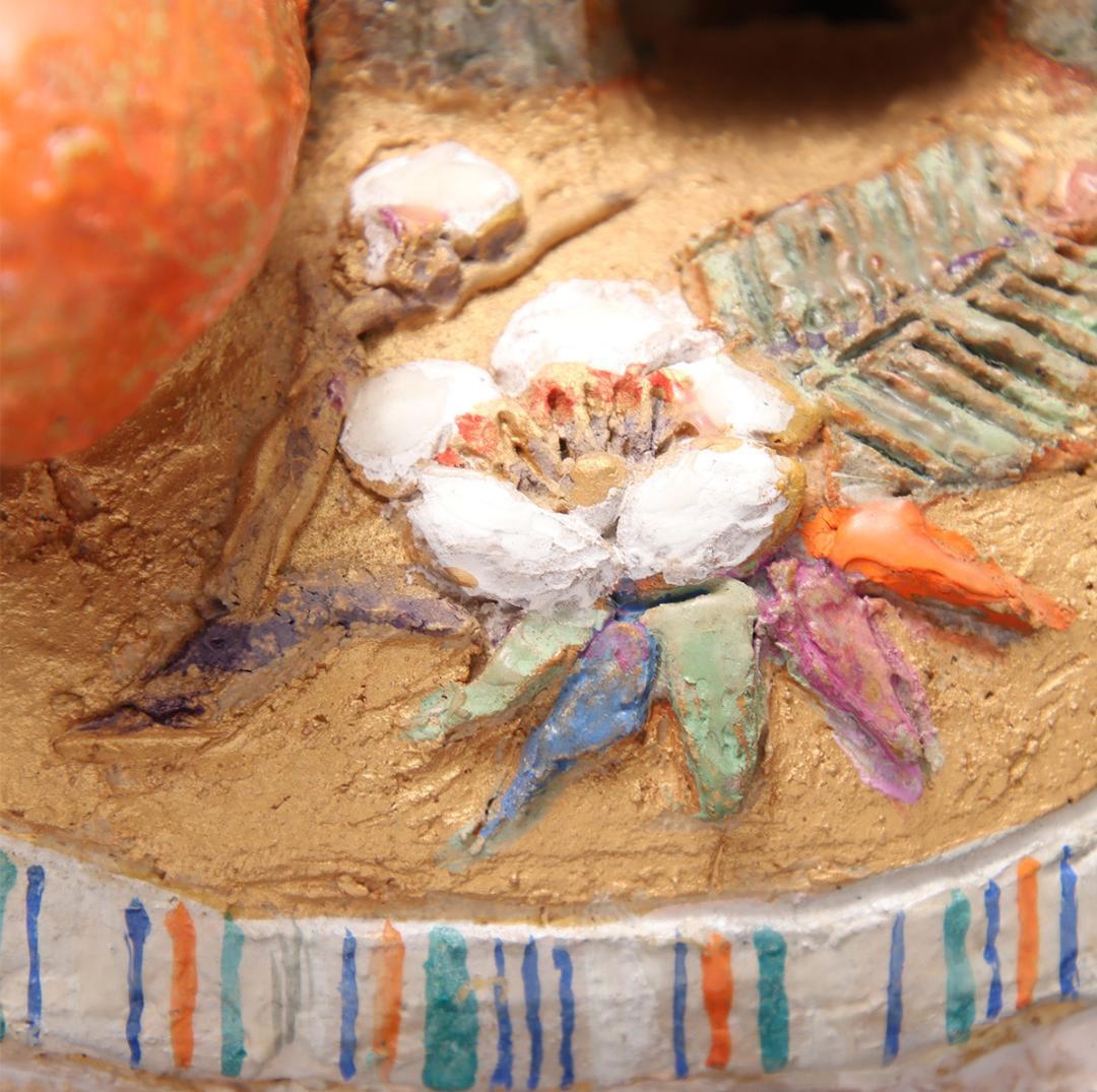 林義雄 作『犬張子と子供』箱無 童塑 陶人形 ＹＯＳＨＩＯ Ｈ 童画家 絵本画家