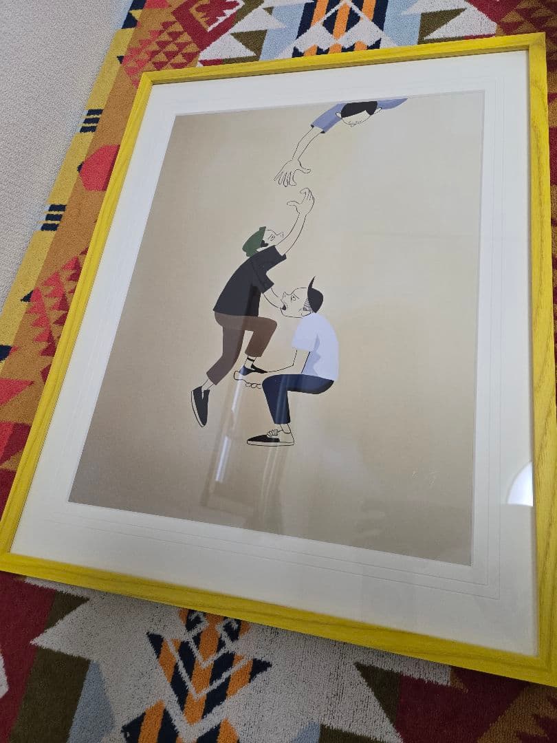 花井祐介　ポスター　シルクスクリーン yusuke hanai 額縁付き