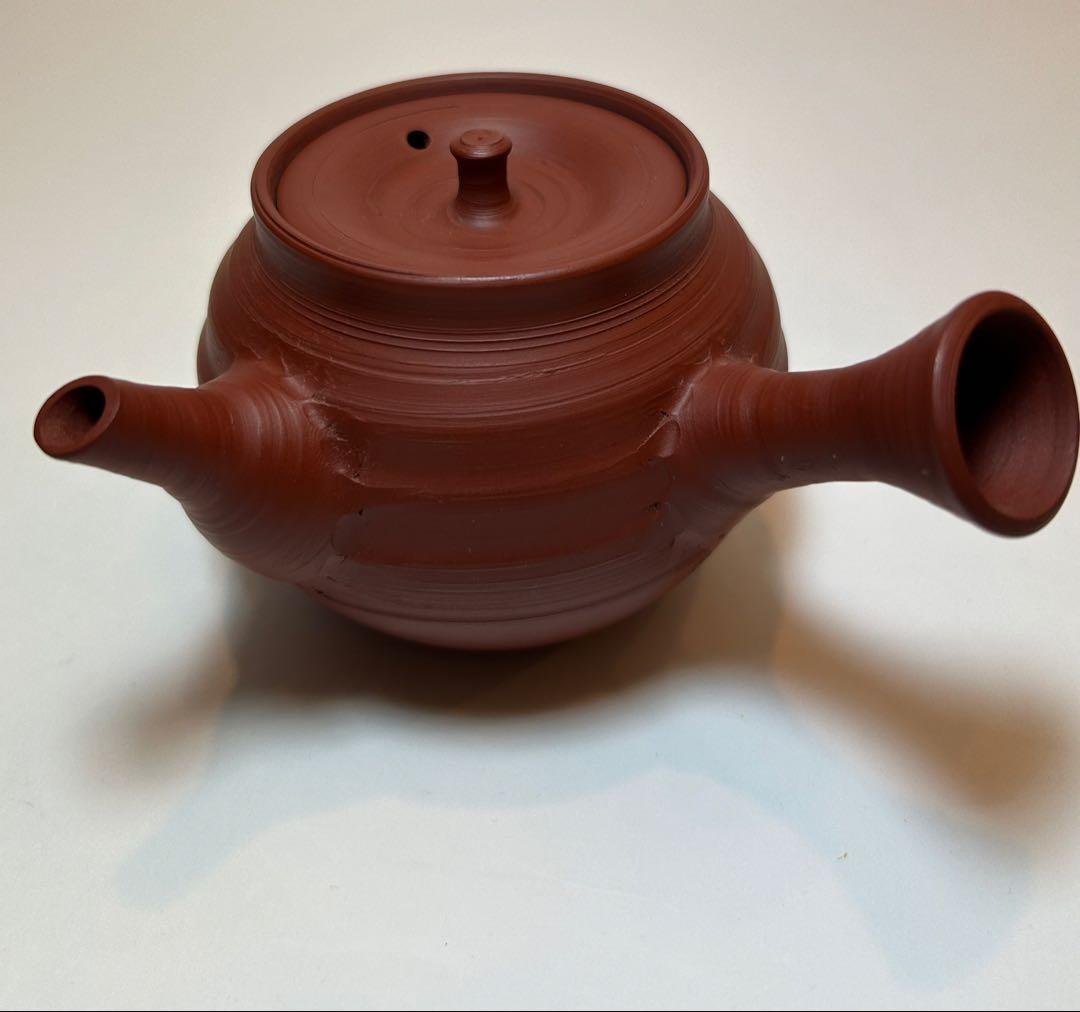 三代目　山田常山 常滑焼 朱泥茶器揃 急須 湯冷 湯呑 5客 人間国宝