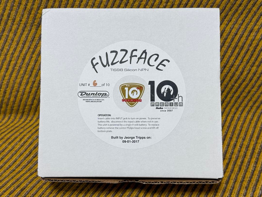 10台限定Fuzz Face Jeorge Tripps 池部プレミアム10周年