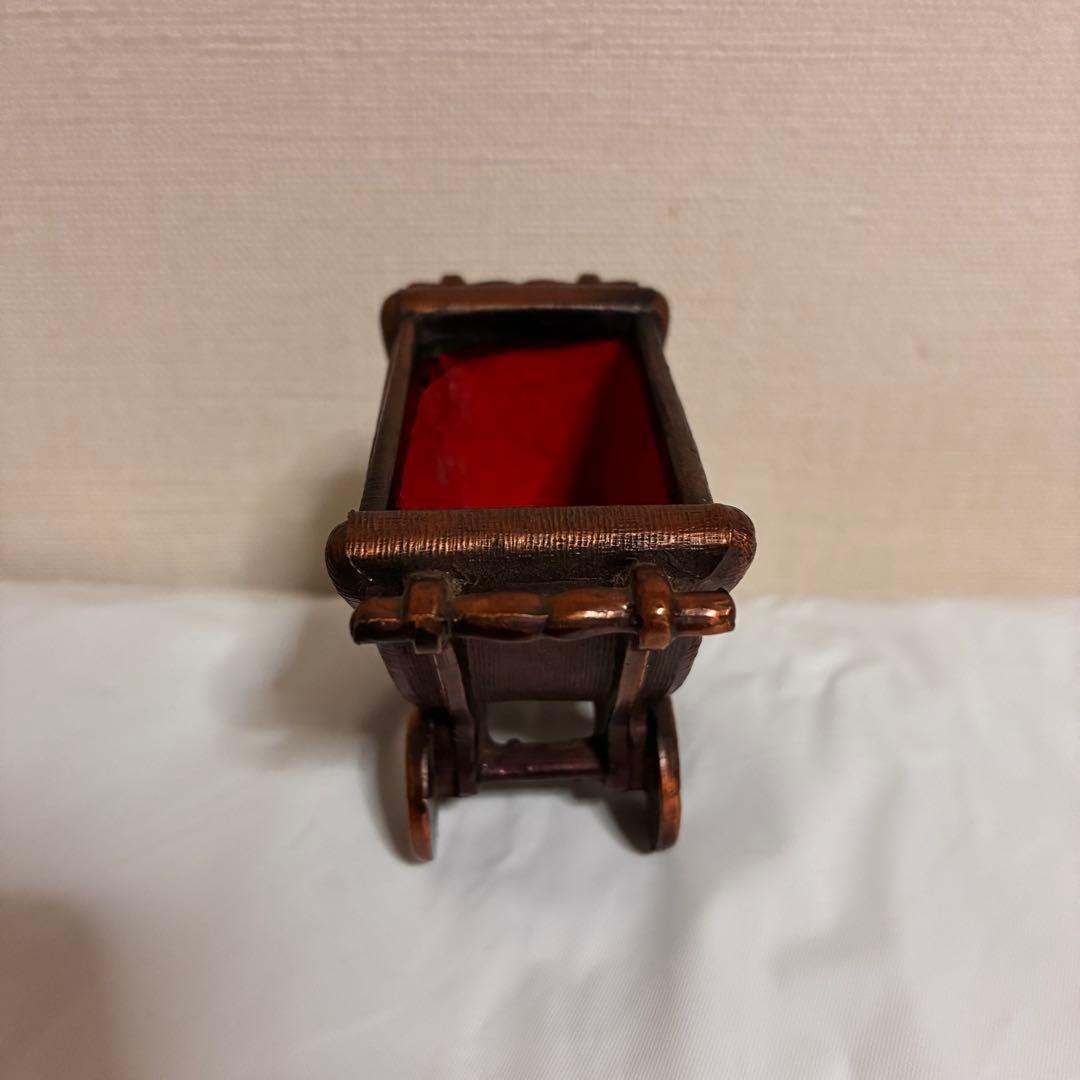 ミニチュア　ベビーカー　アンティーク　レトロ 銅　乳母車