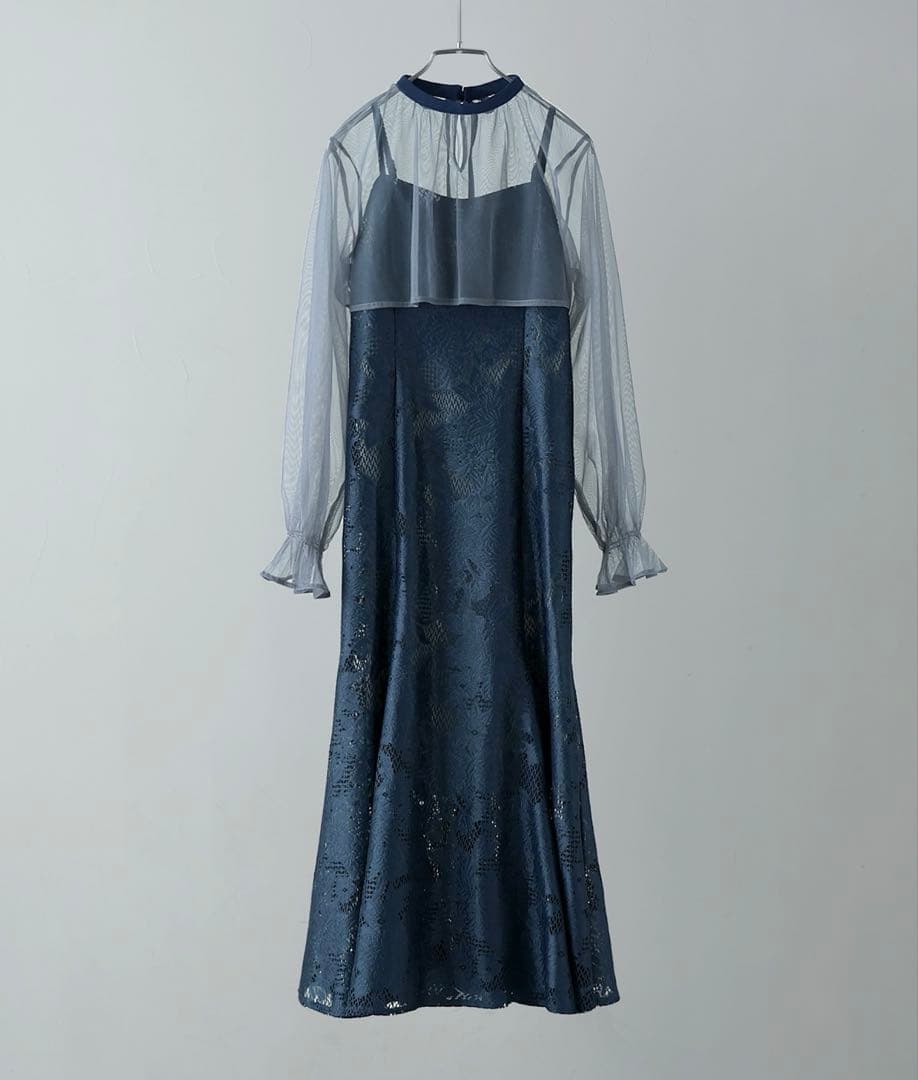 etoll 3wayシフォンボレロ&レースキャミドレス 結婚式 ワンピース