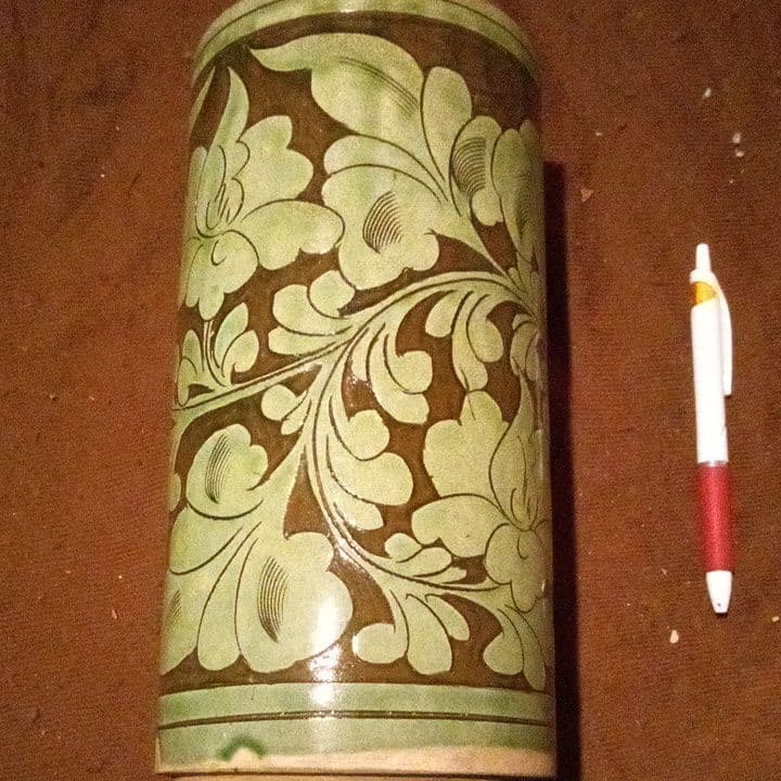 中国陶磁器　磁州窯　筒型壺
