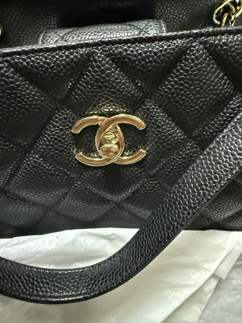 Chanel ブラック キルティング トートバッグ