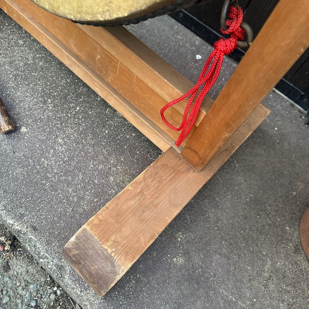 瞬間的お値下げ❣️ヴィンテージ　和太鼓 木製フレーム バチ付き