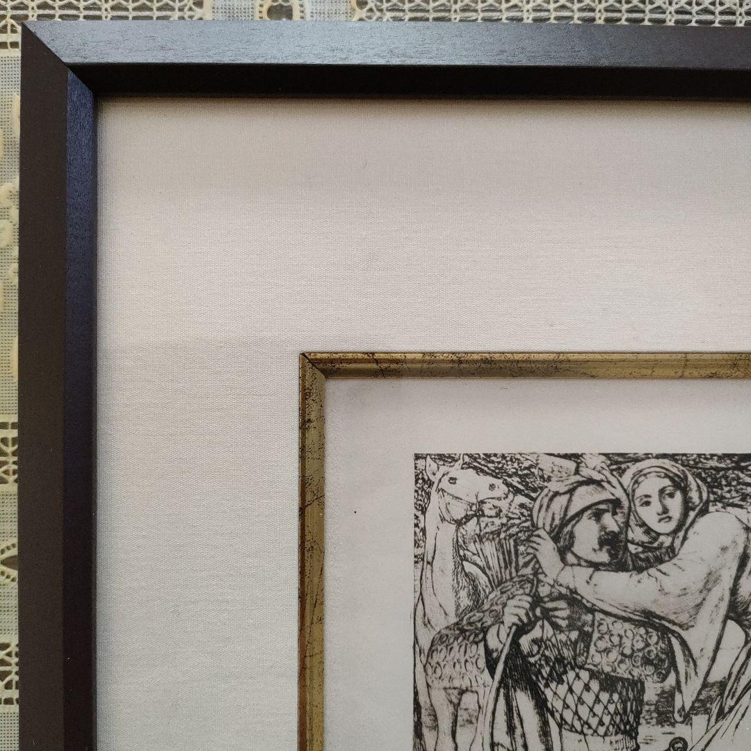 ウィリアム ヘンリー ハント　銅版画『オリアナのバラード(テニスン詩集)』