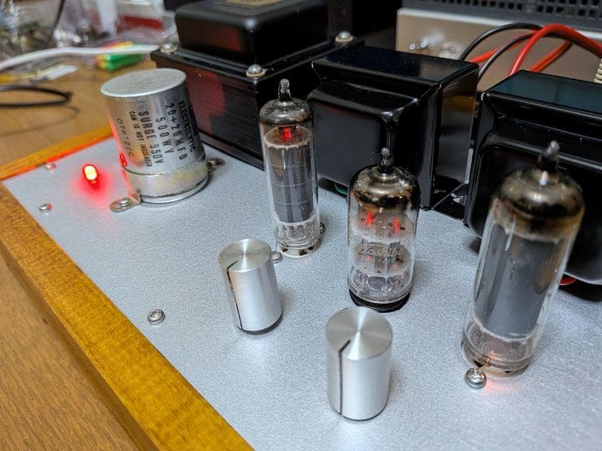 k*1様 真空管アンプ/6AQ5シングル・アンプ/6AR5兼用（自作品）/予備球