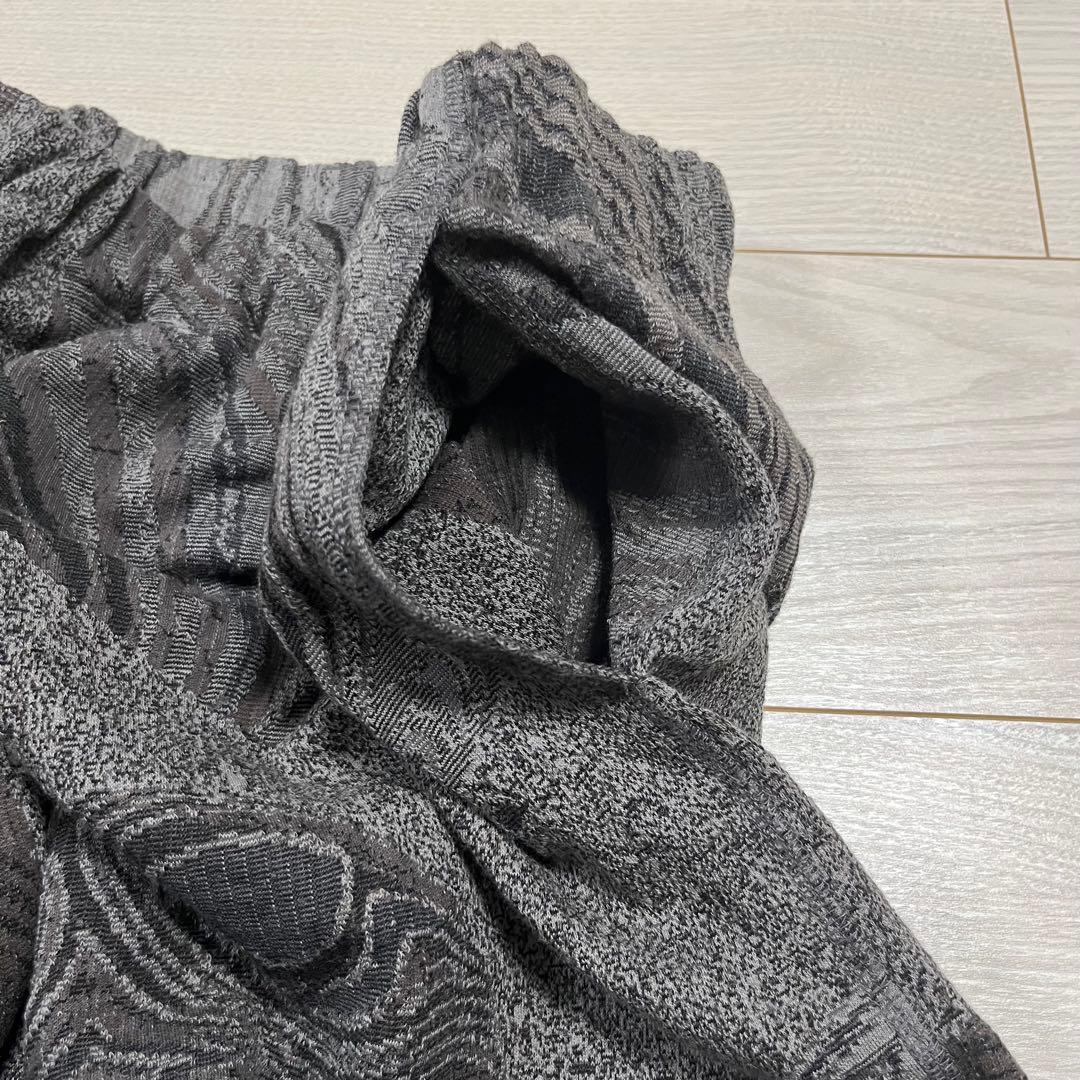 美品 Babaghuri 総柄サルエルパンツ 綿×毛 インターシャ ゆったり