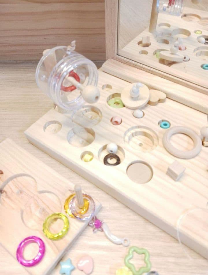 D20　⭐　ミラーボードとフォージングトイセット(大)⭐　インコ　バードトイ