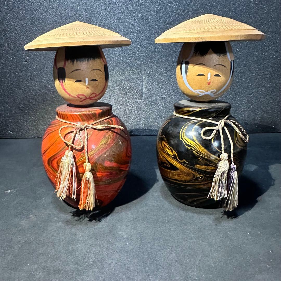 ビンテージ鳴子漆器　こけし