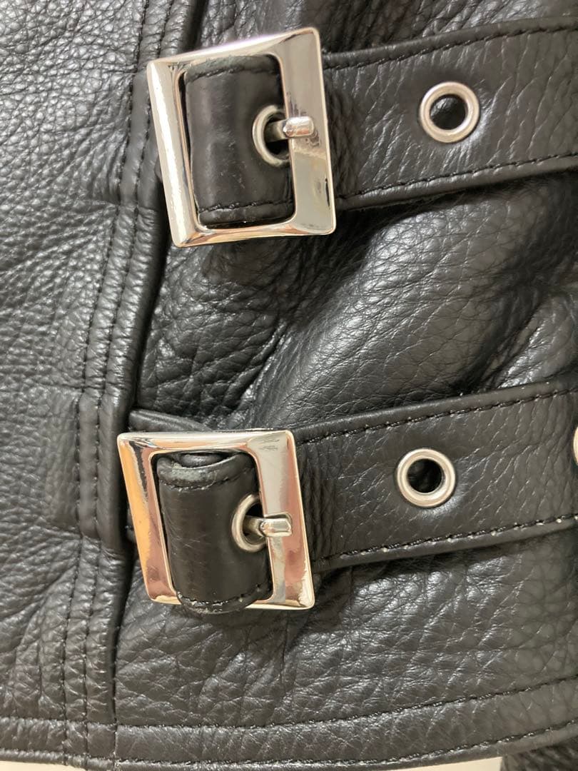 【美品】カドヤ　シングルレザージャケット パット&ライナー付き