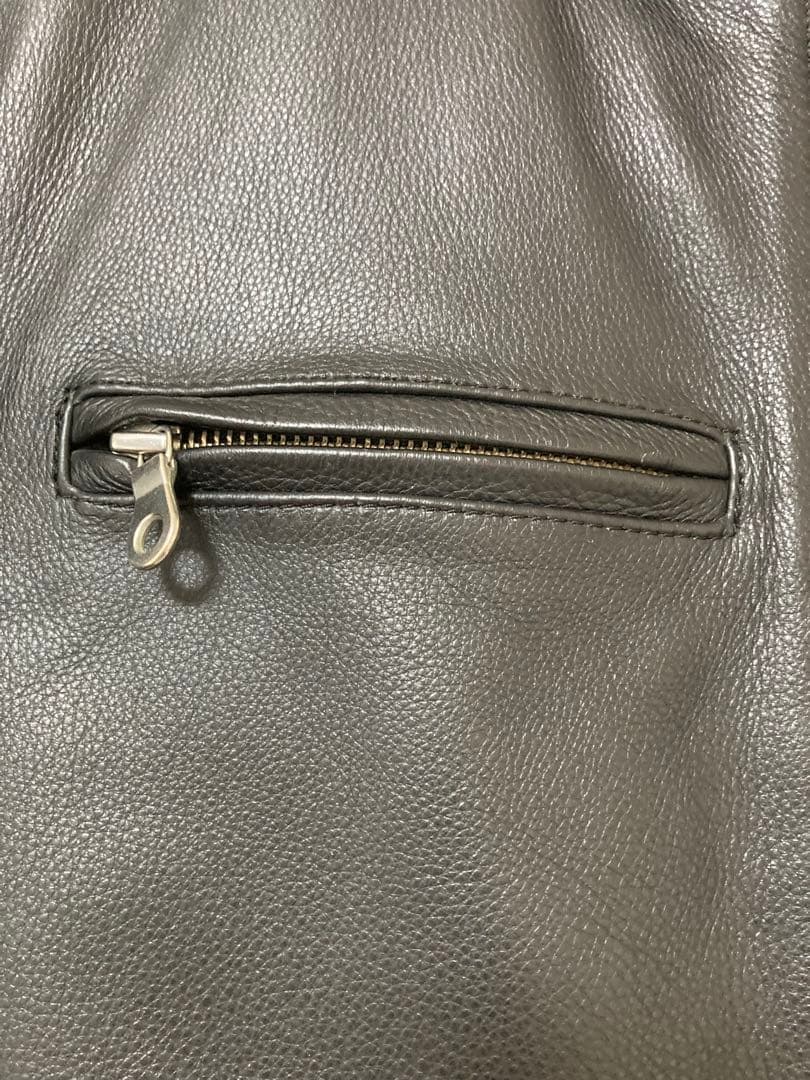 【美品】カドヤ　シングルレザージャケット パット&ライナー付き